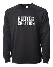 CREWNECK SWEATSHIRT: Roots of Creation Logo (White Logo on Black or Indigo)